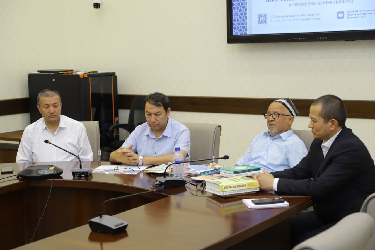 «MARKAZIY OSIYO – ISLOM MADANIYATI VA SANʼATI OʻCHOGʻI» turkumi doirasida xalqaro onlayn ILMIY SEMINAR bo'lib o'tdi.